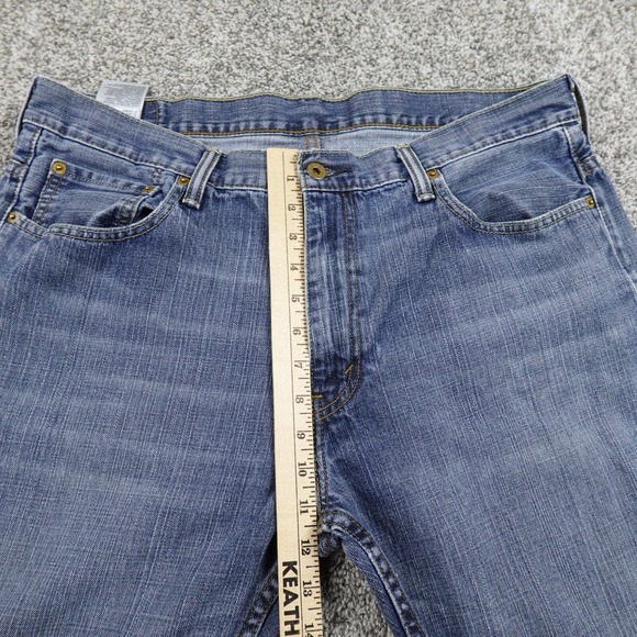 Levis Jeans Mens 36X30 Dark Blue Denim Pants 569 Loose Straight Baggy Skate Fade - Picture 4 of 16